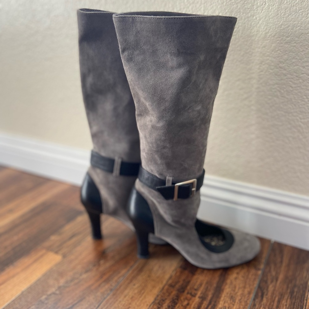 JC Suede Heels Boots